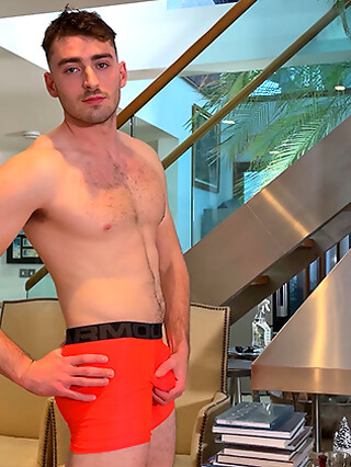 Young Muscular Swimmer Shows off Tight Speedos & Wanks his Big Hard Uncut Cock & Cums!