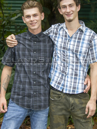 Adam Jerks Jeffrey! Cute Twinks Pee x2, Skinny Dip, Work, and Shoot Fountains Together in Hawaii!